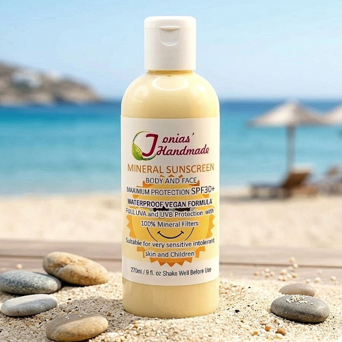Organic Vegan Sunscreen - Zinc Oxide SPF 30 Waterproof