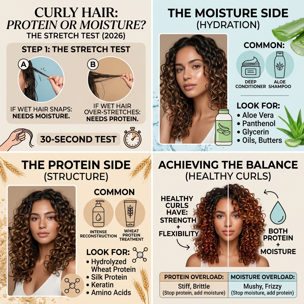 Curly hair - protein vs moisture balance