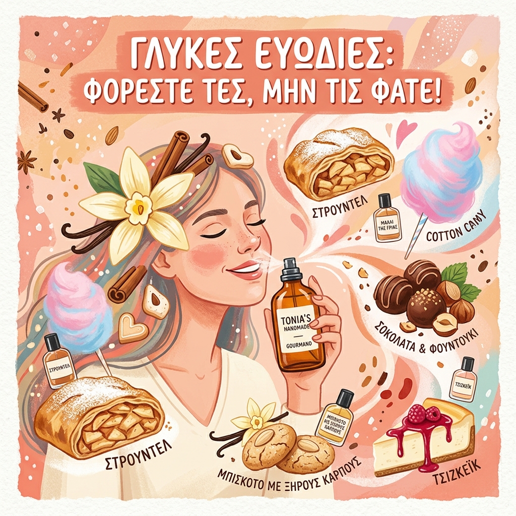 Gourmand αρώματα και κρέμες σώματος - γλυκά αρώματα εμπνευσμένα από επιδόρπια