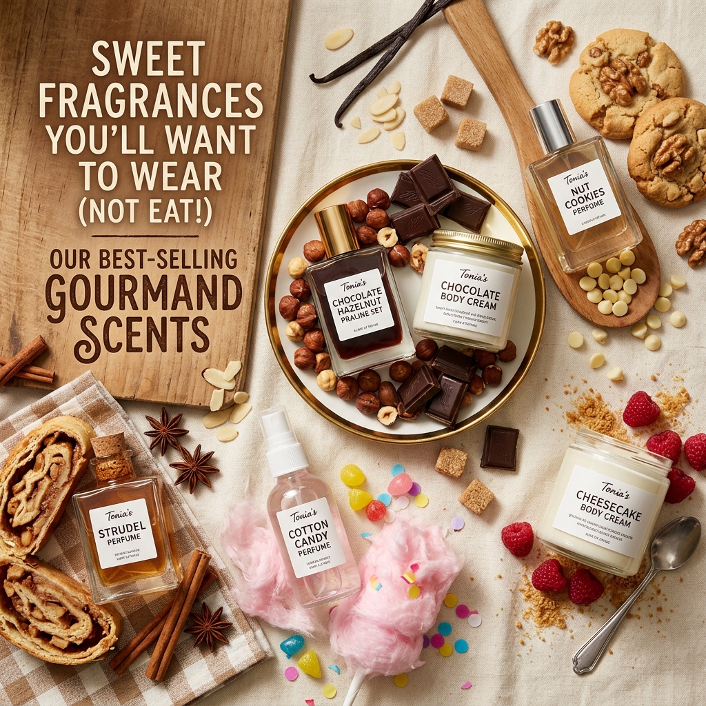 Gourmand perfumes and body creams - sweet dessert-inspired scents