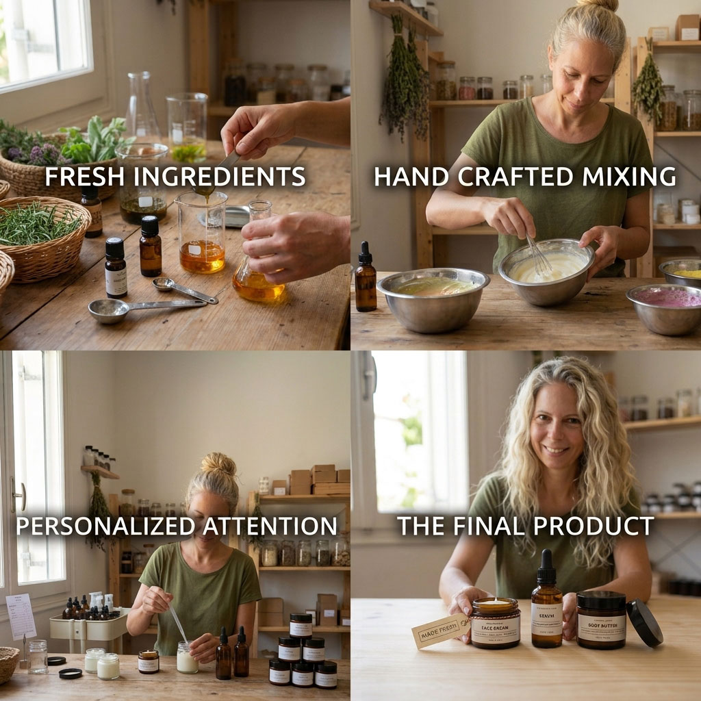 Handmade skincare products by Tonia’s Handmade, made fresh to order